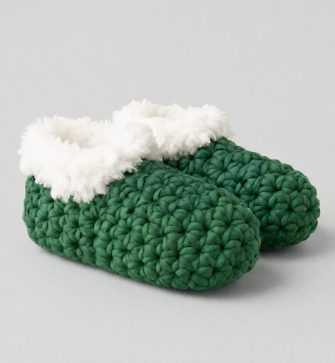 Glory Gliders (Crochet Slipper) - Green
