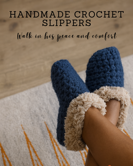Glory Gliders (Crochet Slipper) - Navy