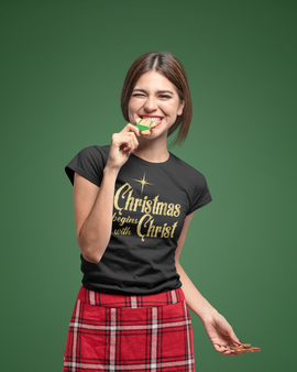 Christmas Begins with Christ T-Shirt
