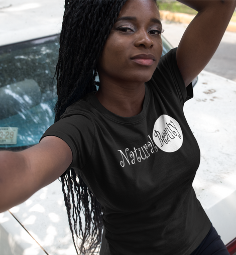 Natural Beauty Black Crew Neck T-Shirt