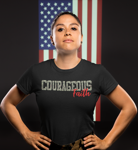 Courageous Faith Women Crew Neck